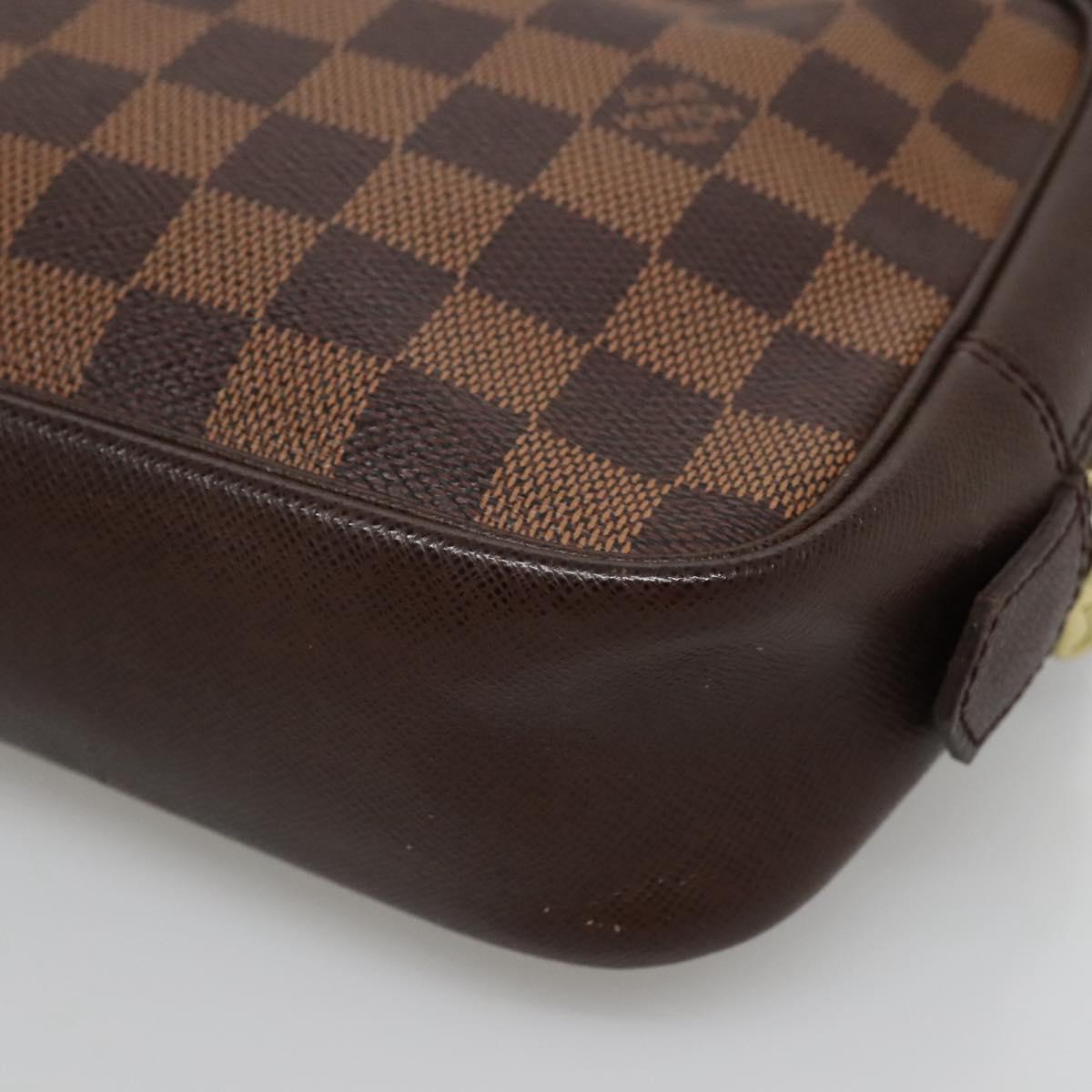 LOUIS VUITTON Damier Ebene Trousse Toilette25 Clutch Bag N47624 LV Auth bs29220