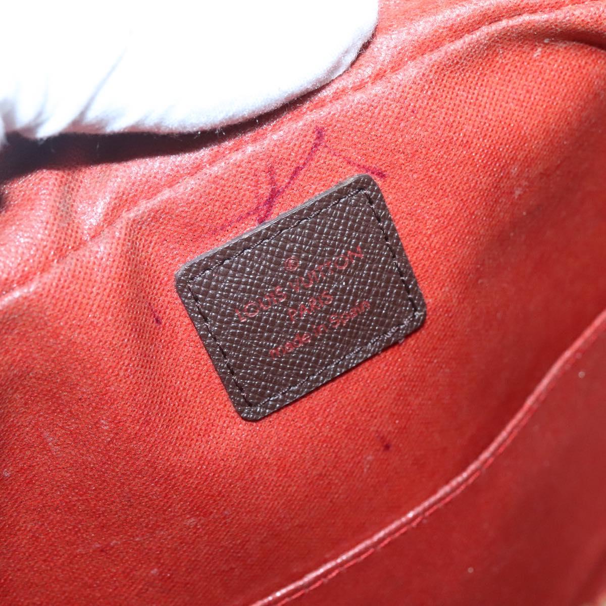 LOUIS VUITTON Damier Ebene Trousse Toilette25 Clutch Bag N47624 LV Auth bs29220