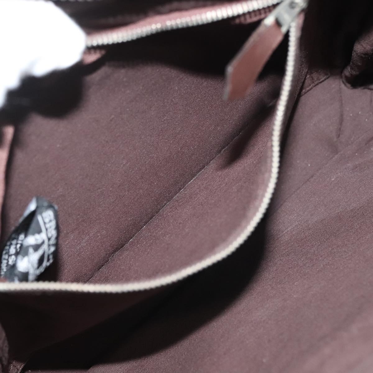 HERMES Akapu Luco Waist Bag Canvas Leather Brown Auth bs29254