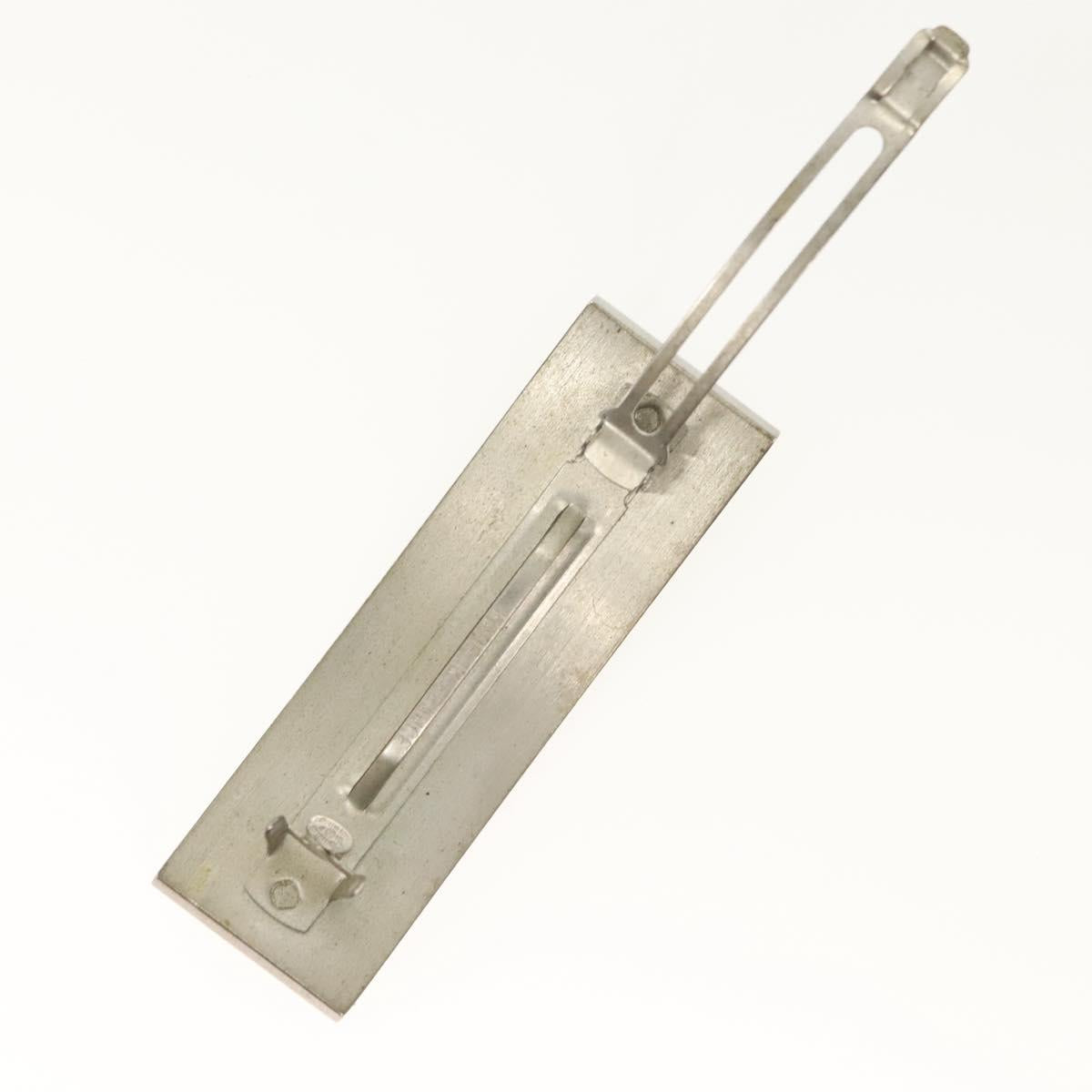 CHANEL Valletta Metal Rubber Black Silver CC Auth bs29259