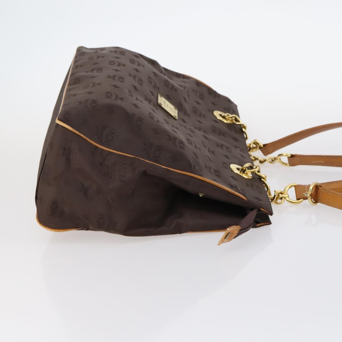 MCM Vicetos Logogram Backpack Leather Nylon 2Set Brown Black Auth bs29265