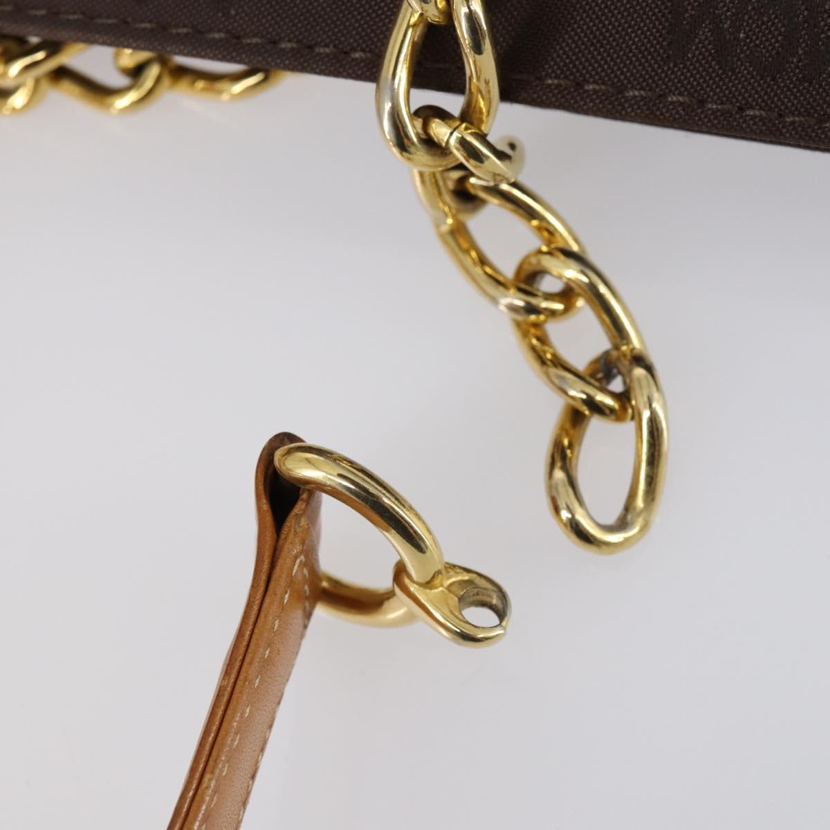 MCM Vicetos Logogram Backpack Leather Nylon 2Set Brown Black Auth bs29265