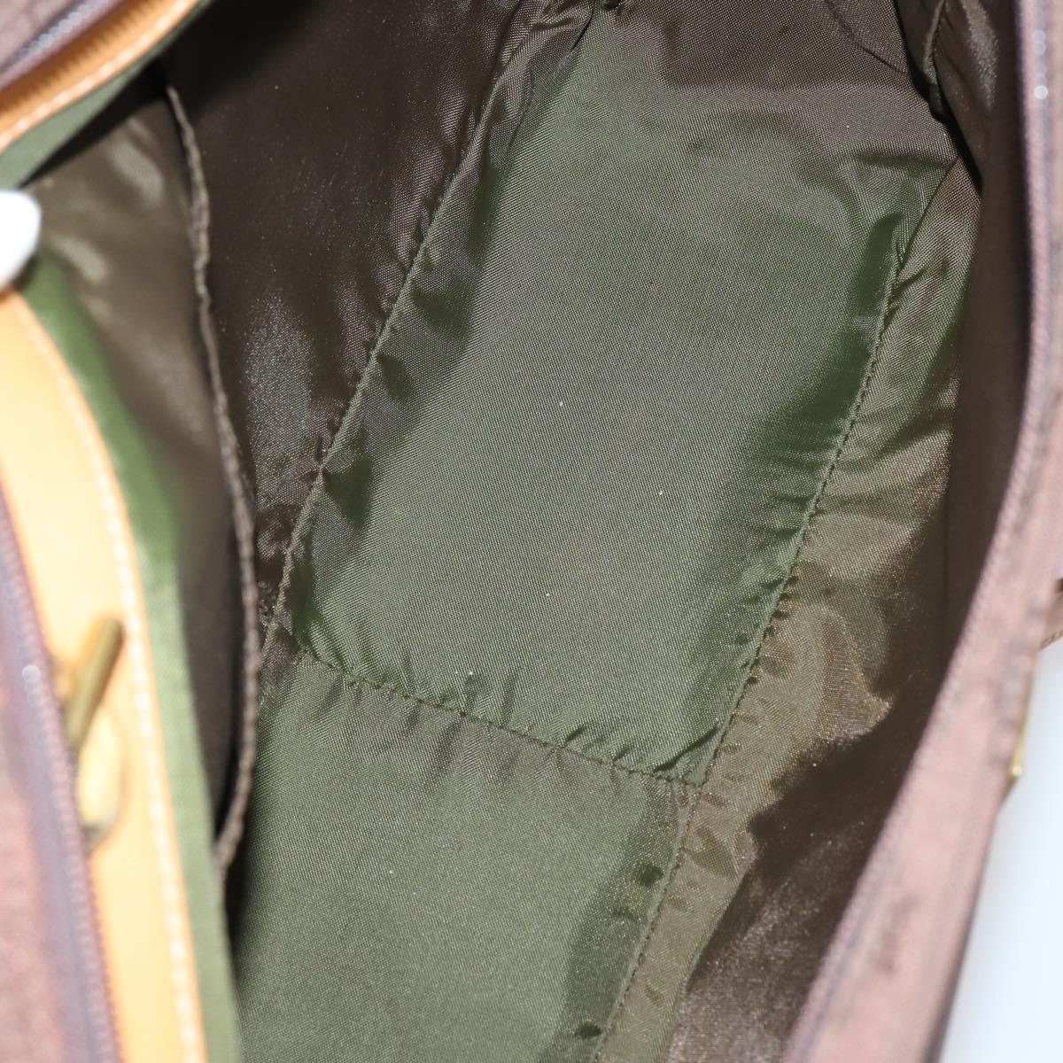 MCM Vicetos Logogram Backpack Leather Nylon 2Set Brown Black Auth bs29265