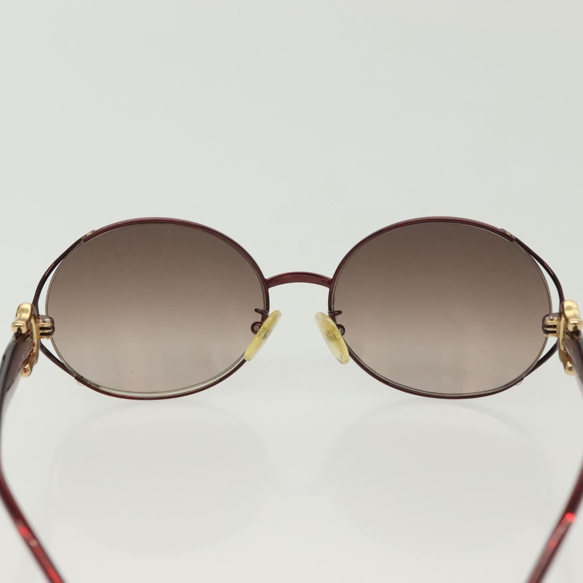 FENDI Sunglasses plastic metal 2Set Brown Black Auth bs29273