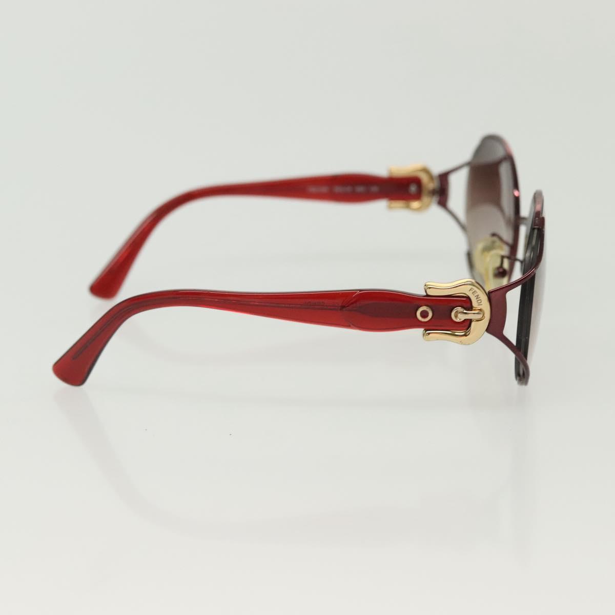 FENDI Sunglasses plastic metal 2Set Brown Black Auth bs29273