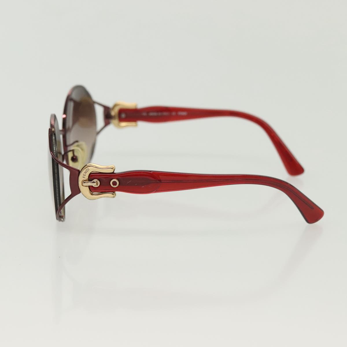 FENDI Sunglasses plastic metal 2Set Brown Black Auth bs29273