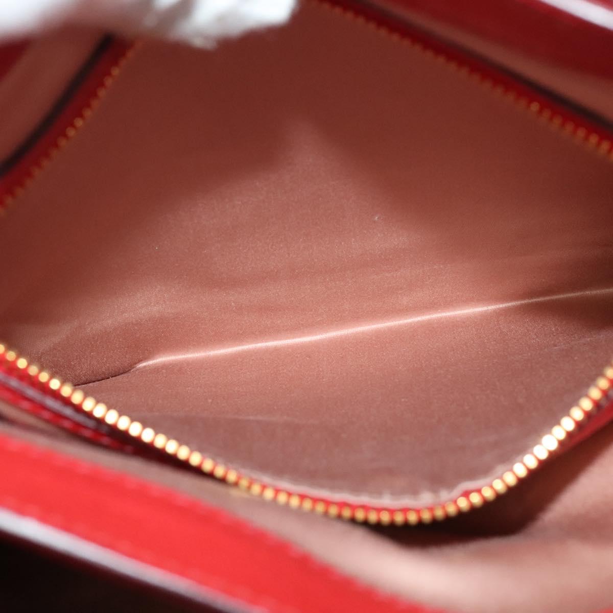 Miu Miu Hand Bag Leather Red Gold Auth bs29282