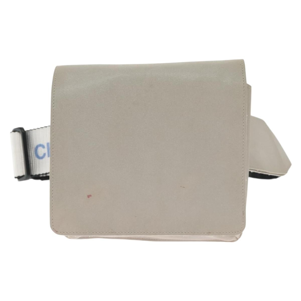 CHANEL Sports Boston Bag Nylon Black Gray CC Auth bs29290