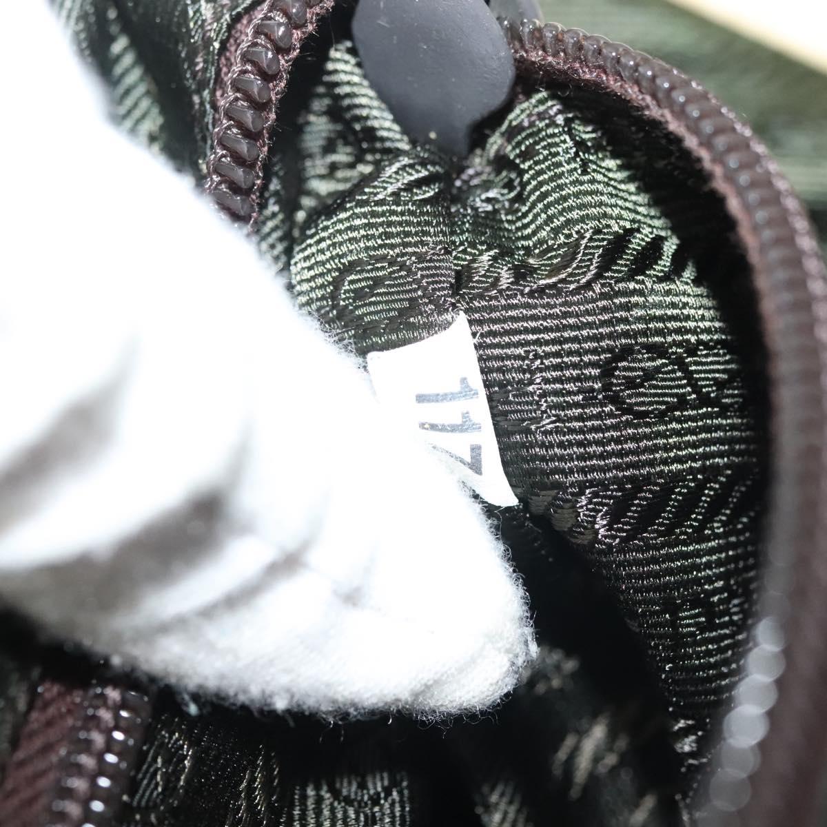 PRADA Hand Bag Canvas Leather Beige Brown Auth bs29303