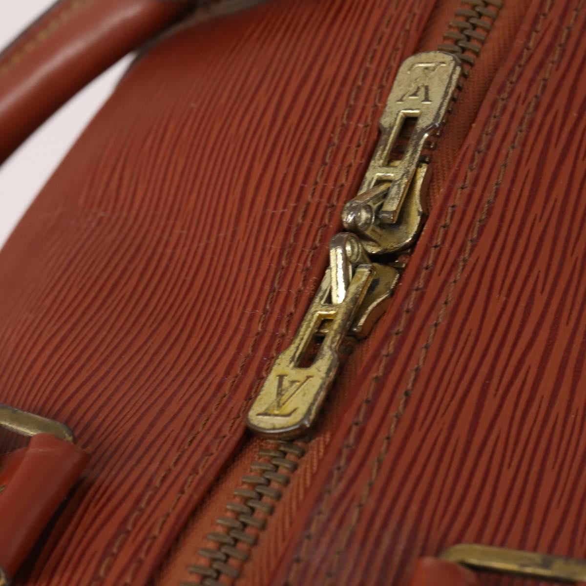 LOUIS VUITTON Epi Keepall 50 Boston Bag Brown M42968 LV Auth bs29308
