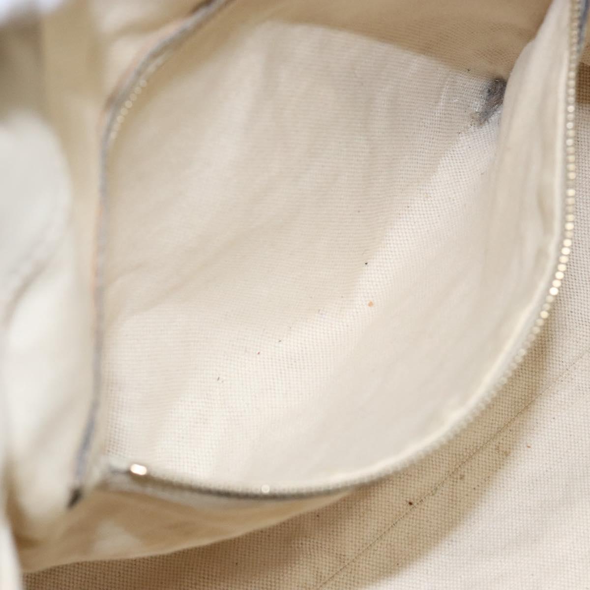 GUCCI GG Canvas Guccissima Hand Bag Leather White Gold 353120 Auth bs29328