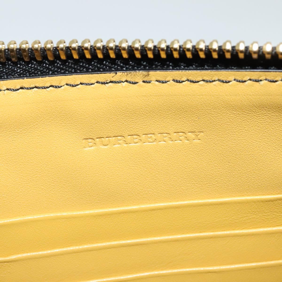 BURBERRY Chain Shoulder Bag Leather Yellow gold Auth bs29330
