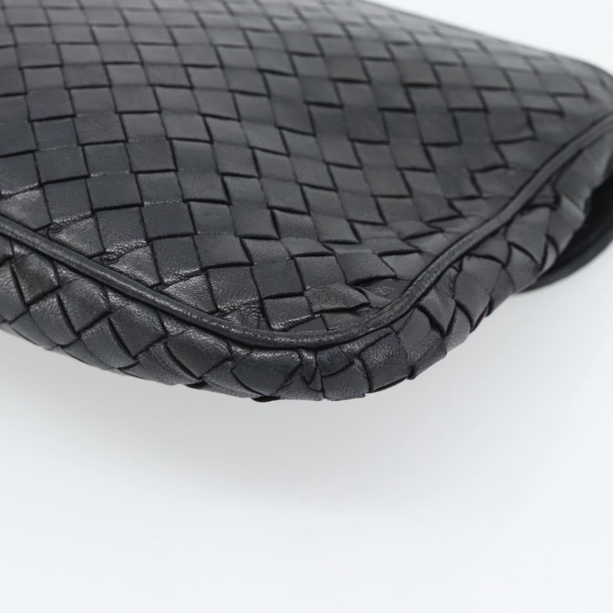 BALLY Shoulder Bag Leather Black Gold Auth bs29341