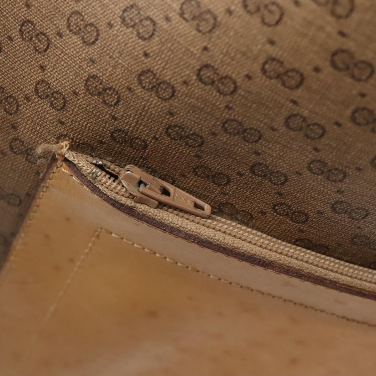 GUCCI Micro GG Supreme Web Sherry Line Bag PVC Beige 002 904 0222 Auth bs29355