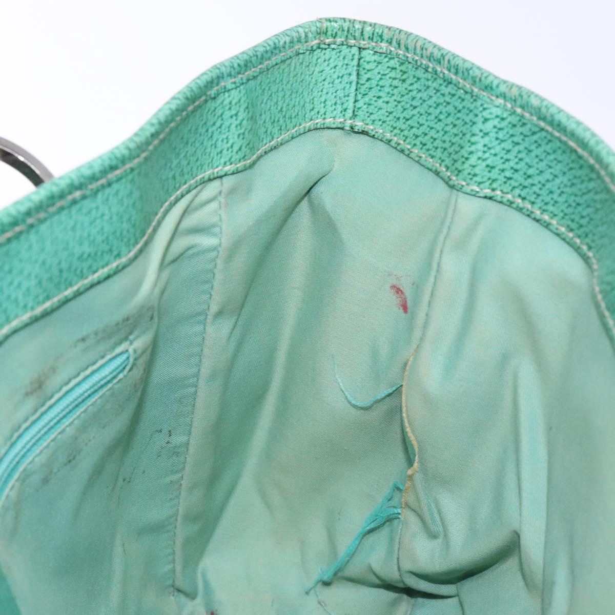 GUCCI GG Canvas Hand Bag Beige Green 113019 Auth bs29362