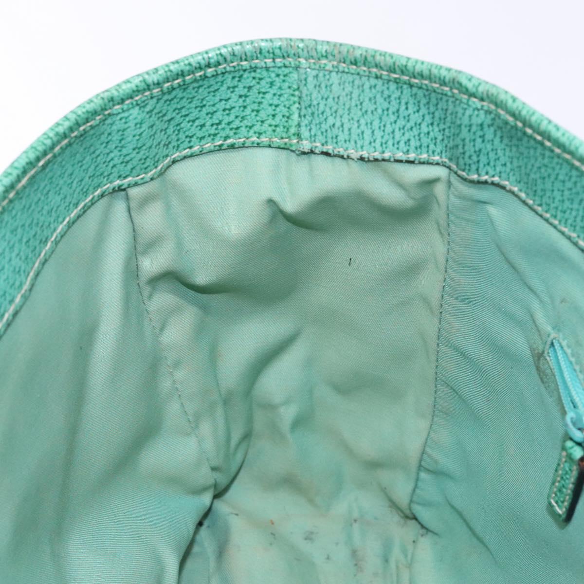 GUCCI GG Canvas Hand Bag Beige Green 113019 Auth bs29362