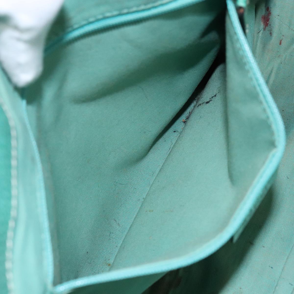 GUCCI GG Canvas Hand Bag Beige Green 113019 Auth bs29362