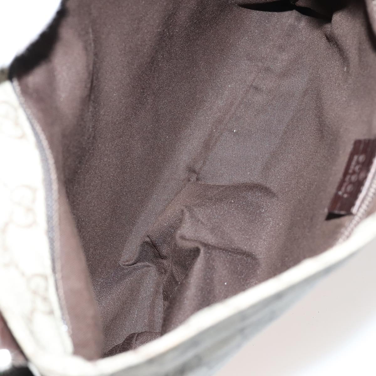 GUCCI GG Canvas Supreme Web Sherry Line Bag Leather PVC 6Set Beige Auth bs29365