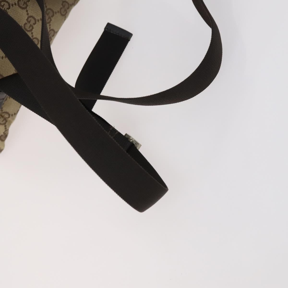 GUCCI GG Canvas Supreme Web Sherry Line Bag Leather PVC 6Set Beige Auth bs29365