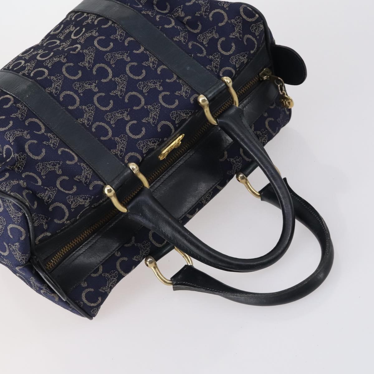 CELINE Macadam C Macadam Bag Canvas PVC Leather 5Set Brown Navy Auth bs29369