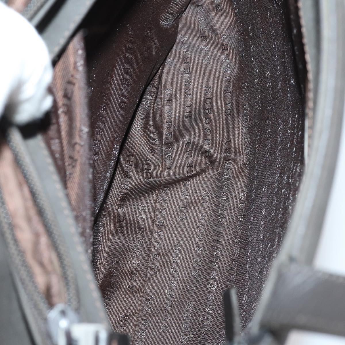 BURBERRY Nova Check Blue Label Bag Nylon PVC 4Set Beige Brown black Auth bs29370