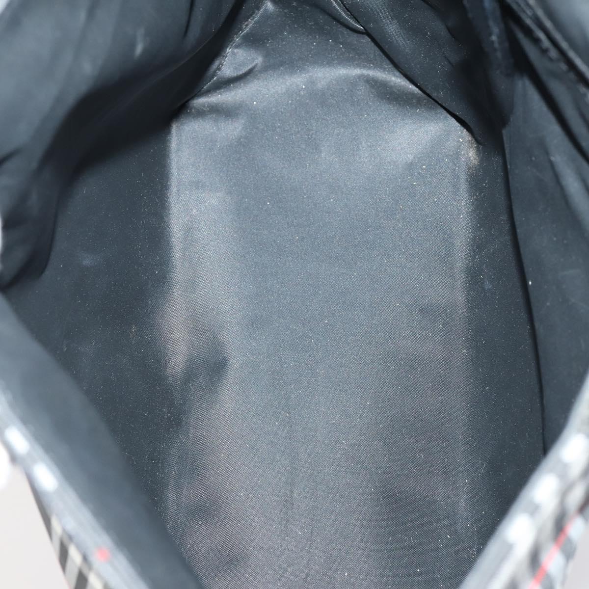 BURBERRY Nova Check Blue Label Bag Nylon PVC 4Set Beige Brown black Auth bs29370