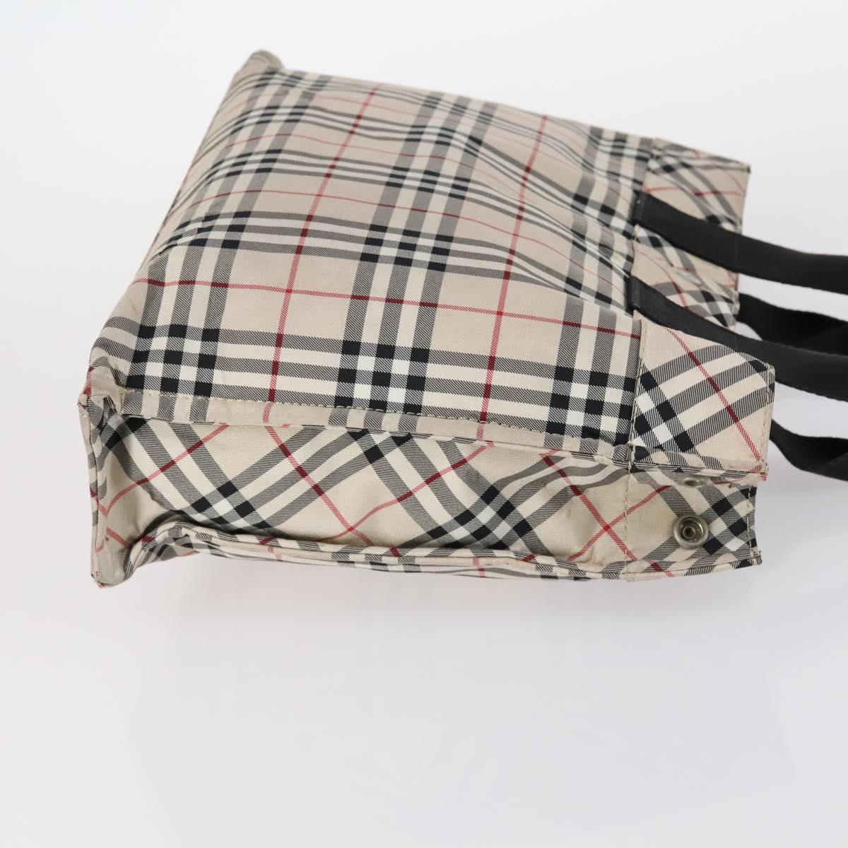 BURBERRY Nova Check Blue Label Bag Nylon PVC 4Set Beige Brown black Auth bs29370