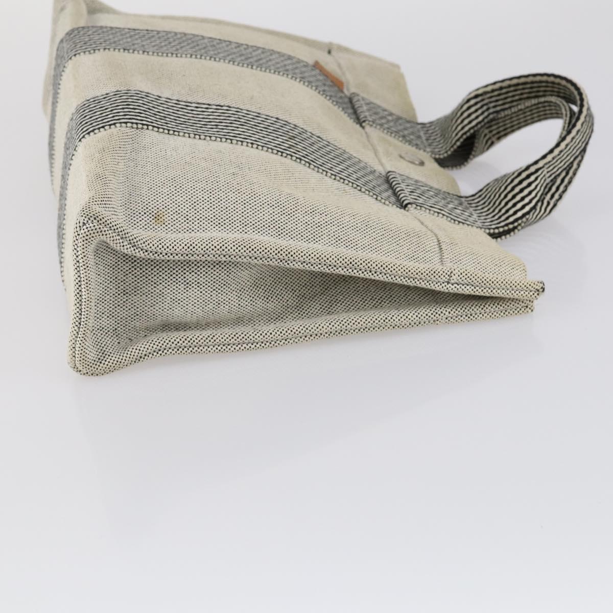 HERMES Her Line Fourre Tout Bag Canvas 4Set Red Brown gray Auth bs29371