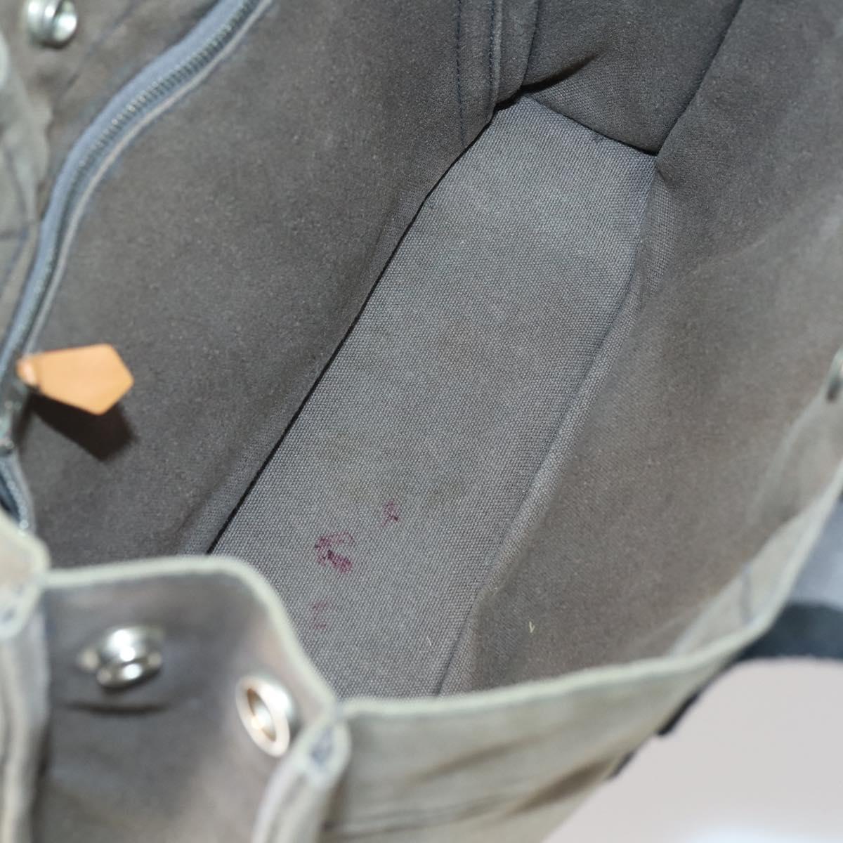 HERMES Her Line Fourre Tout Bag Canvas 4Set Red Brown gray Auth bs29371