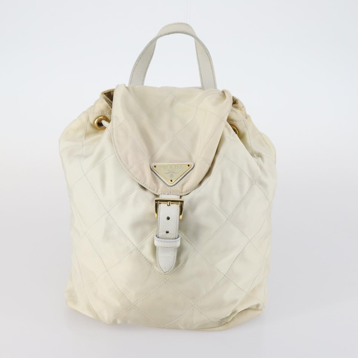 PRADA Bag Nylon Canvas 7Set Green Beige black Auth bs29372