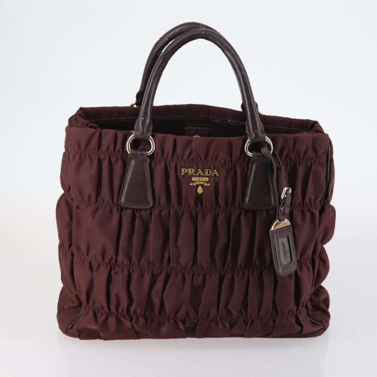 PRADA Bag Nylon Canvas 7Set Green Beige black Auth bs29372