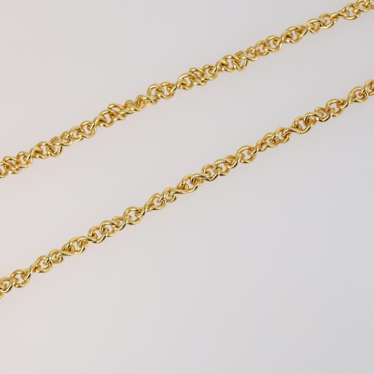 SAINT LAURENT Necklace Brooch metal 2Set Gold Auth bs29380