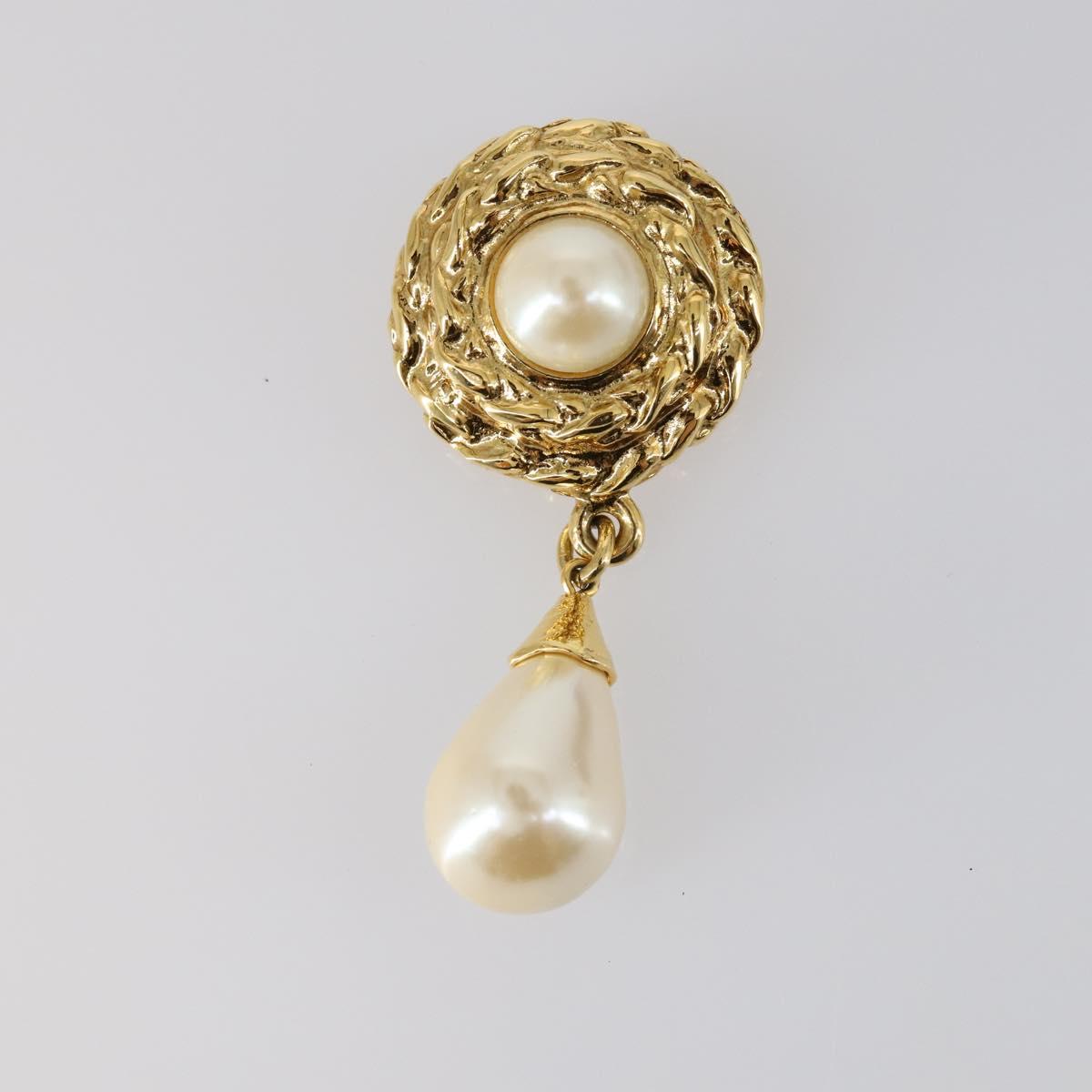 SAINT LAURENT Necklace Brooch metal 2Set Gold Auth bs29380