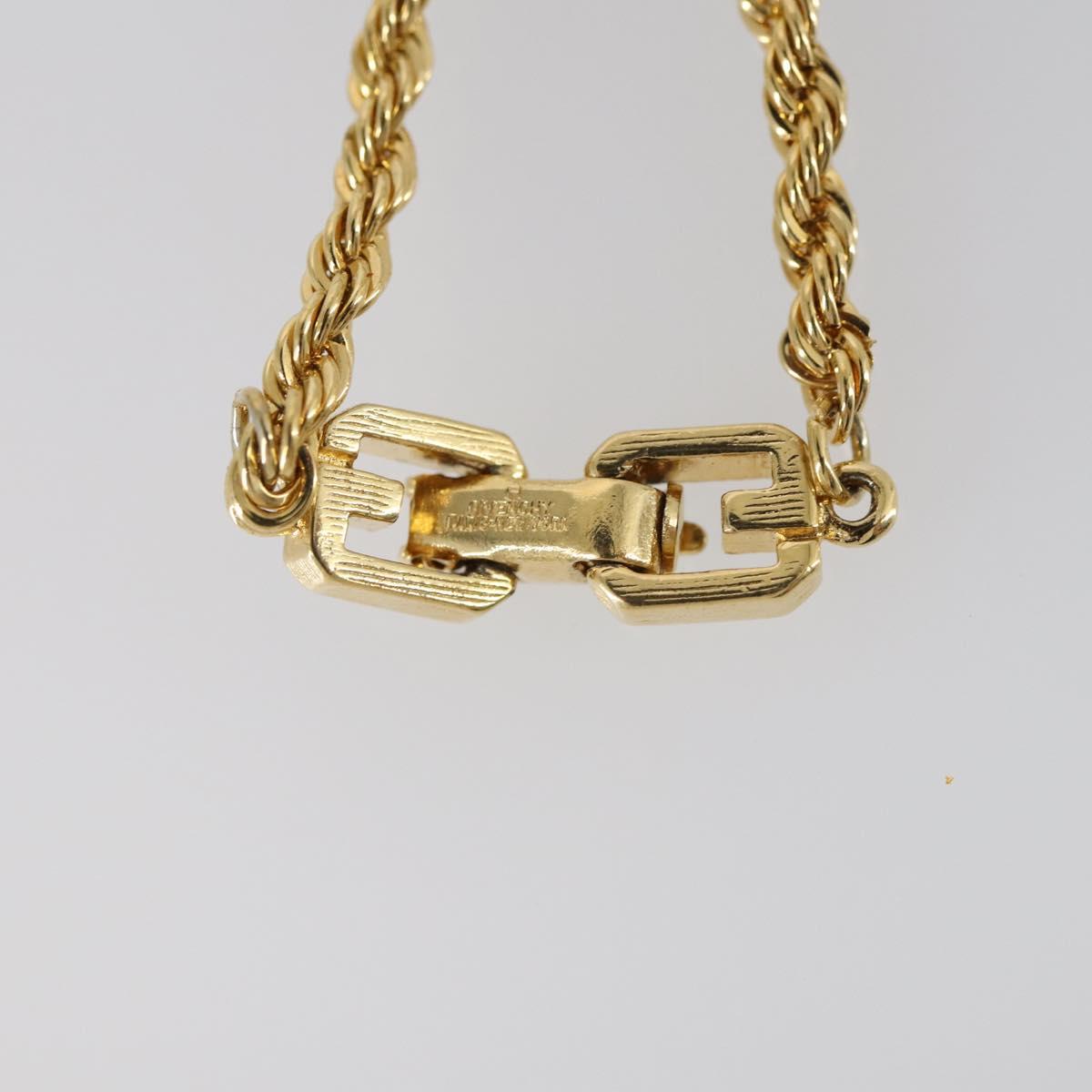 GIVENCHY Necklace Earring metal 3Set Gold Auth bs29381