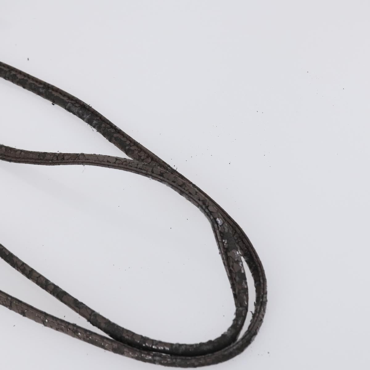 FENDI Zucchino Hand Bag Canvas PVC 7Set Brown Black Auth bs29383