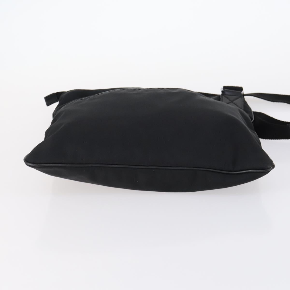 GUCCI Bamboo Jackie Shoulder Bag Nylon 6Set Black Auth bs29393