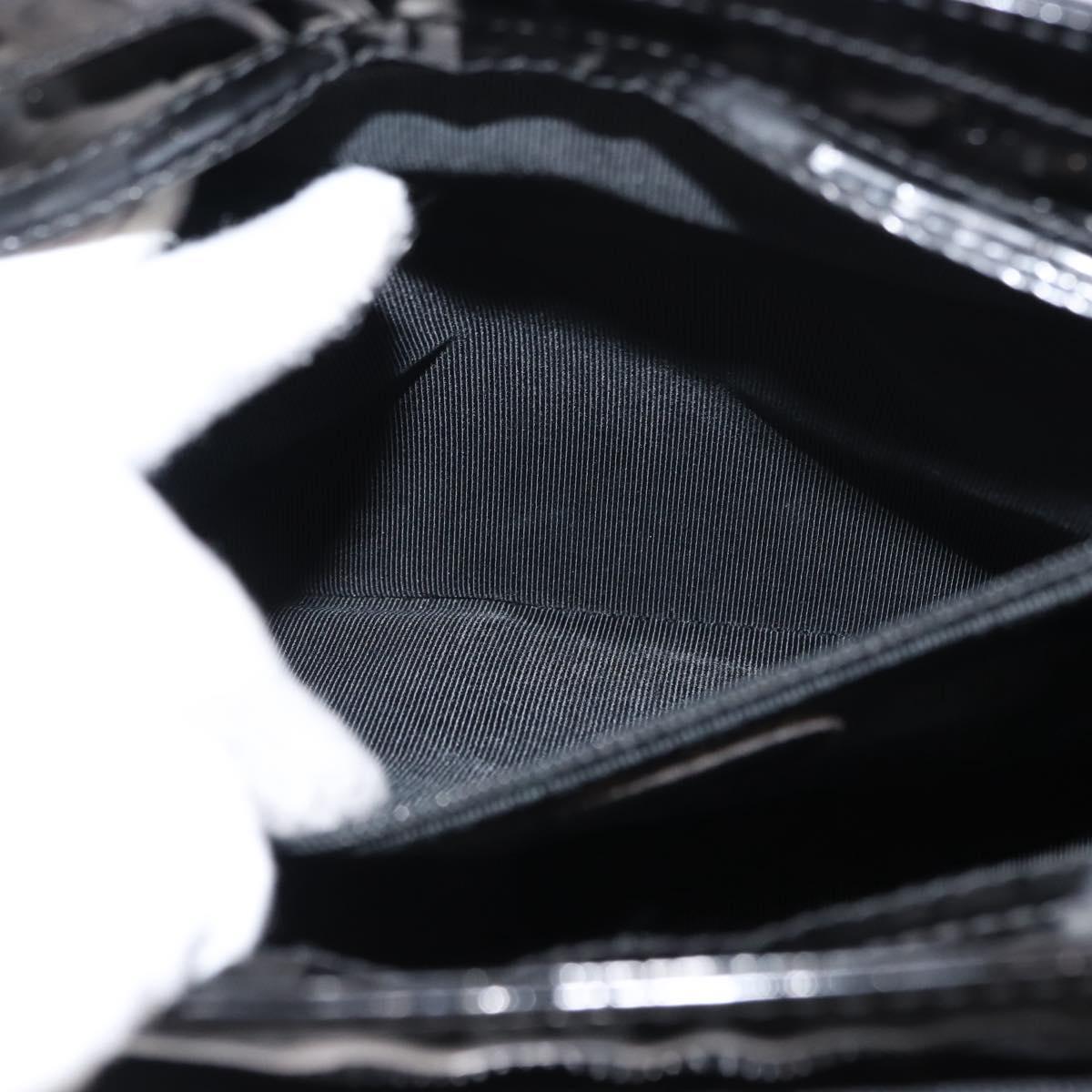 CHANEL Tote Bag Patent leather Black CC Auth bs29402