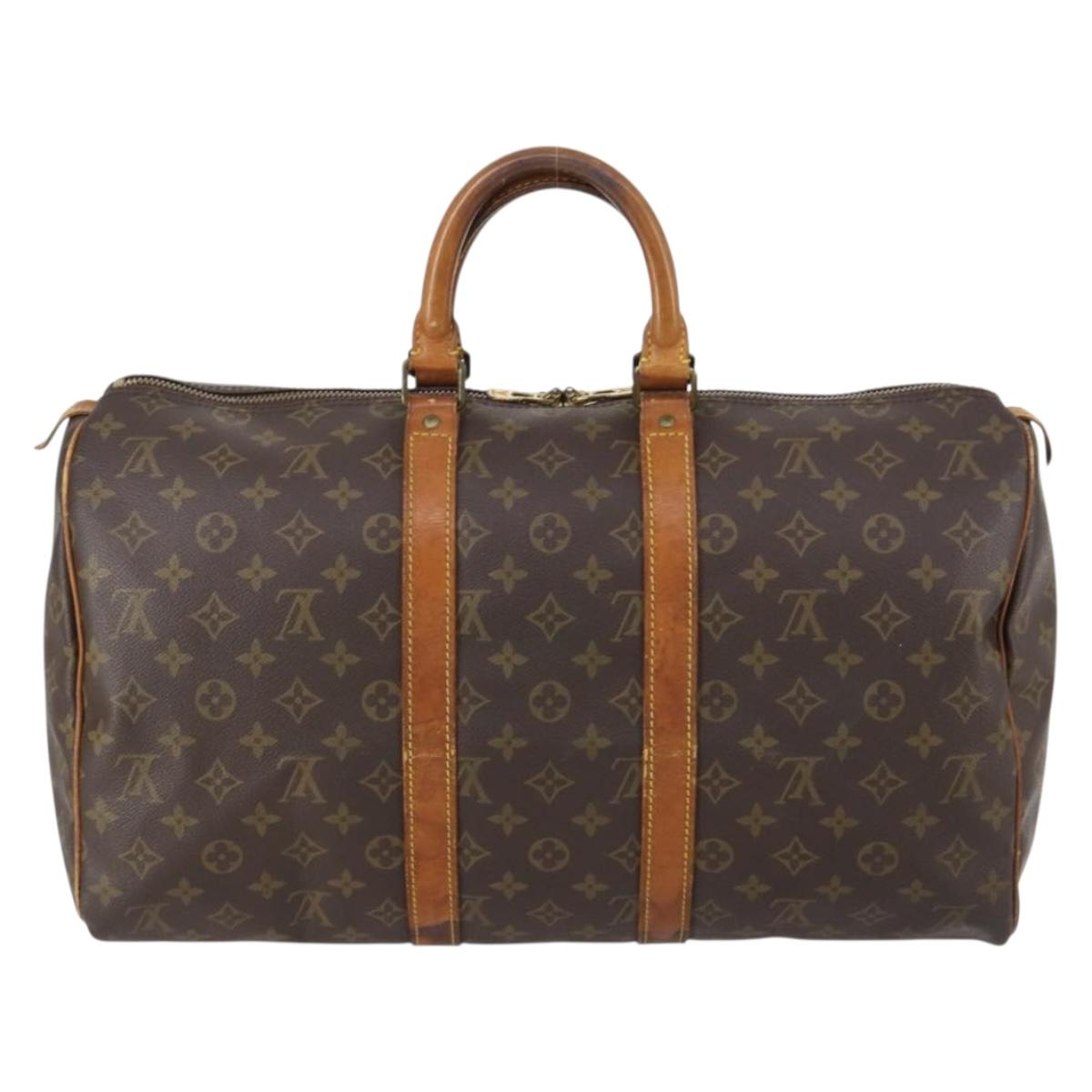 LOUIS VUITTON Monogram Keepall 45 Boston Bag M41428 LV Auth bs29404