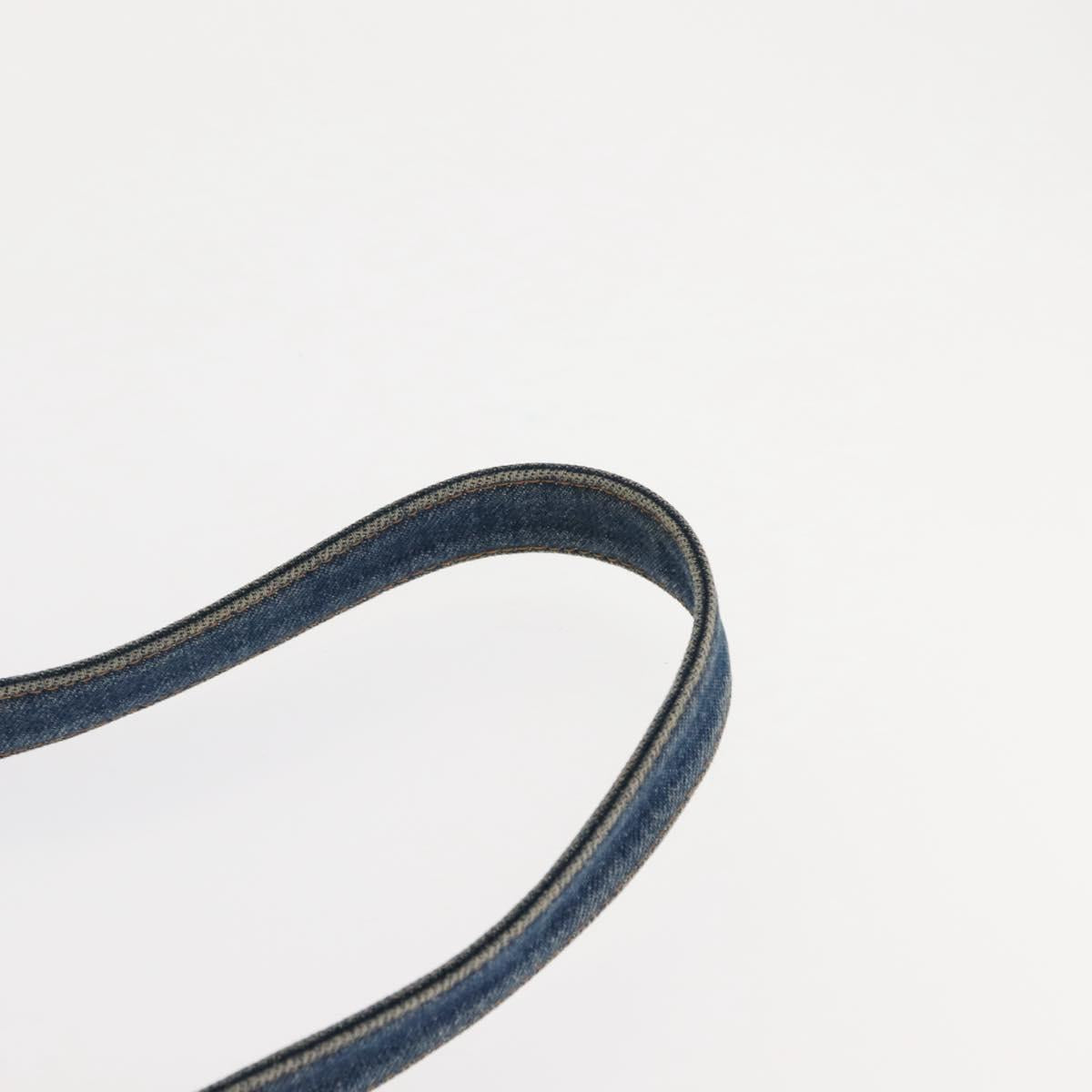 CHANEL COCO Mark vanity Hand Bag Denim 2way Blue CC Auth bs29416