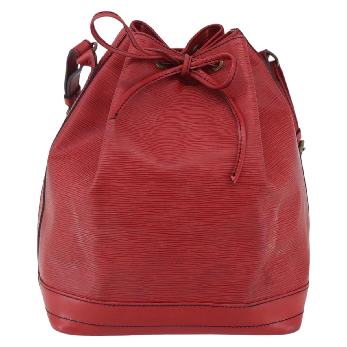 LOUIS VUITTON Epi Noe Shoulder Bag Red M44007 LV Auth bs29418
