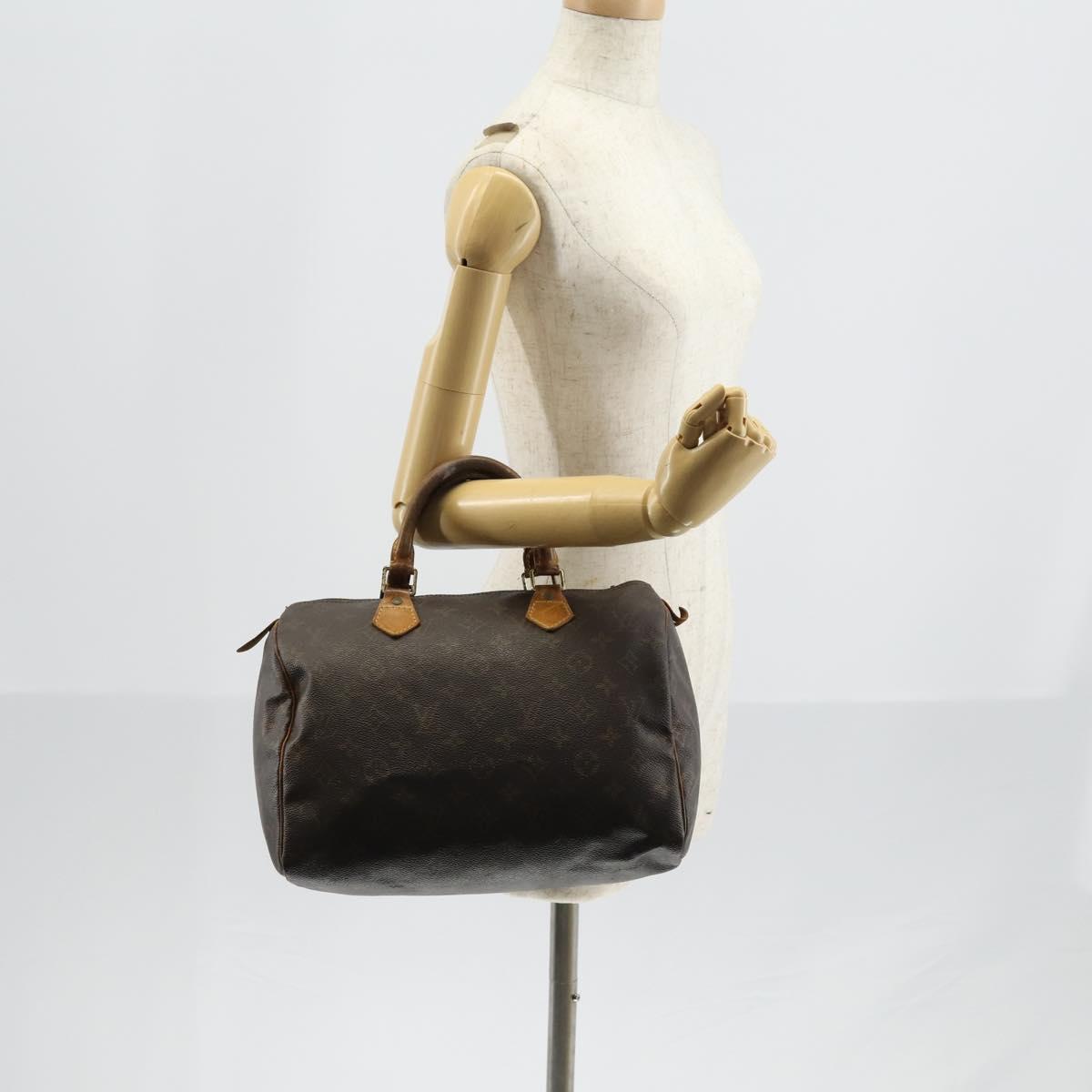 LOUIS VUITTON Monogram Speedy 30 Hand Bag M41526 LV Auth bs29436
