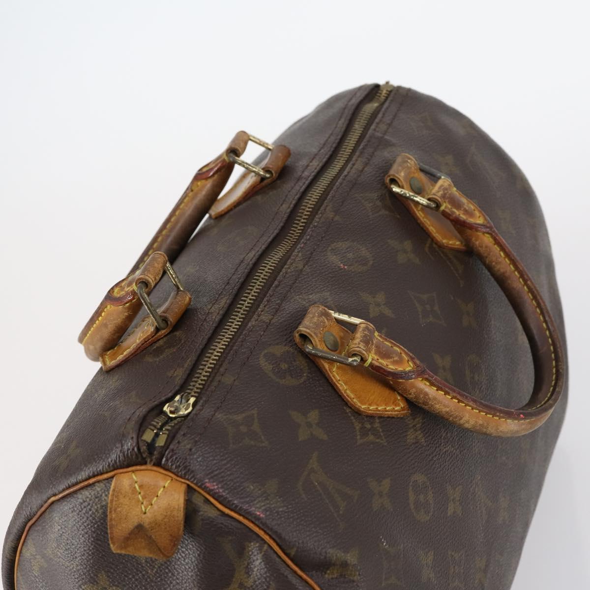 LOUIS VUITTON Monogram Speedy 30 Hand Bag M41526 LV Auth bs29436