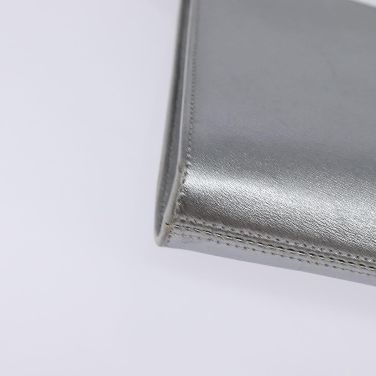 Salvatore Ferragamo Gancini Shoulder Bag Leather Silver Auth bs29440