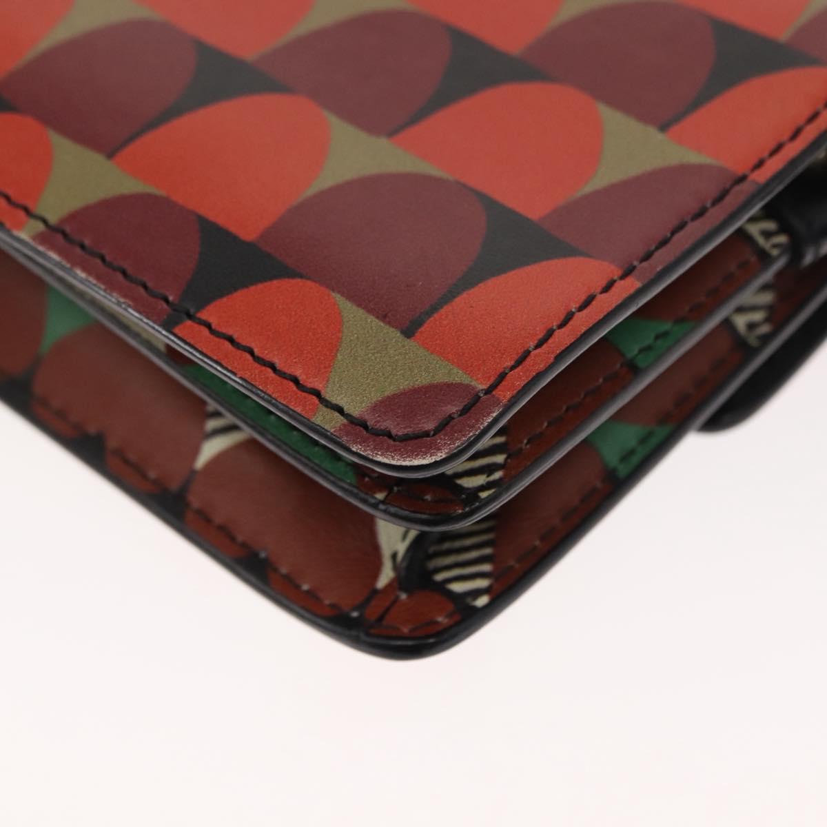 RED VALENTINO Shoulder Bag Leather Multicolor Gold Auth bs29441