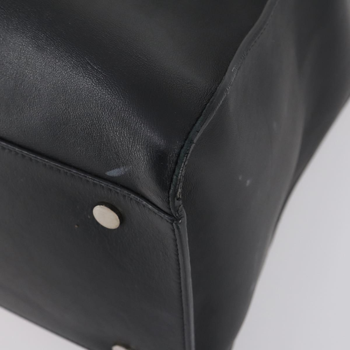 BALENCIAGA Tote Bag Leather Black Auth bs29442