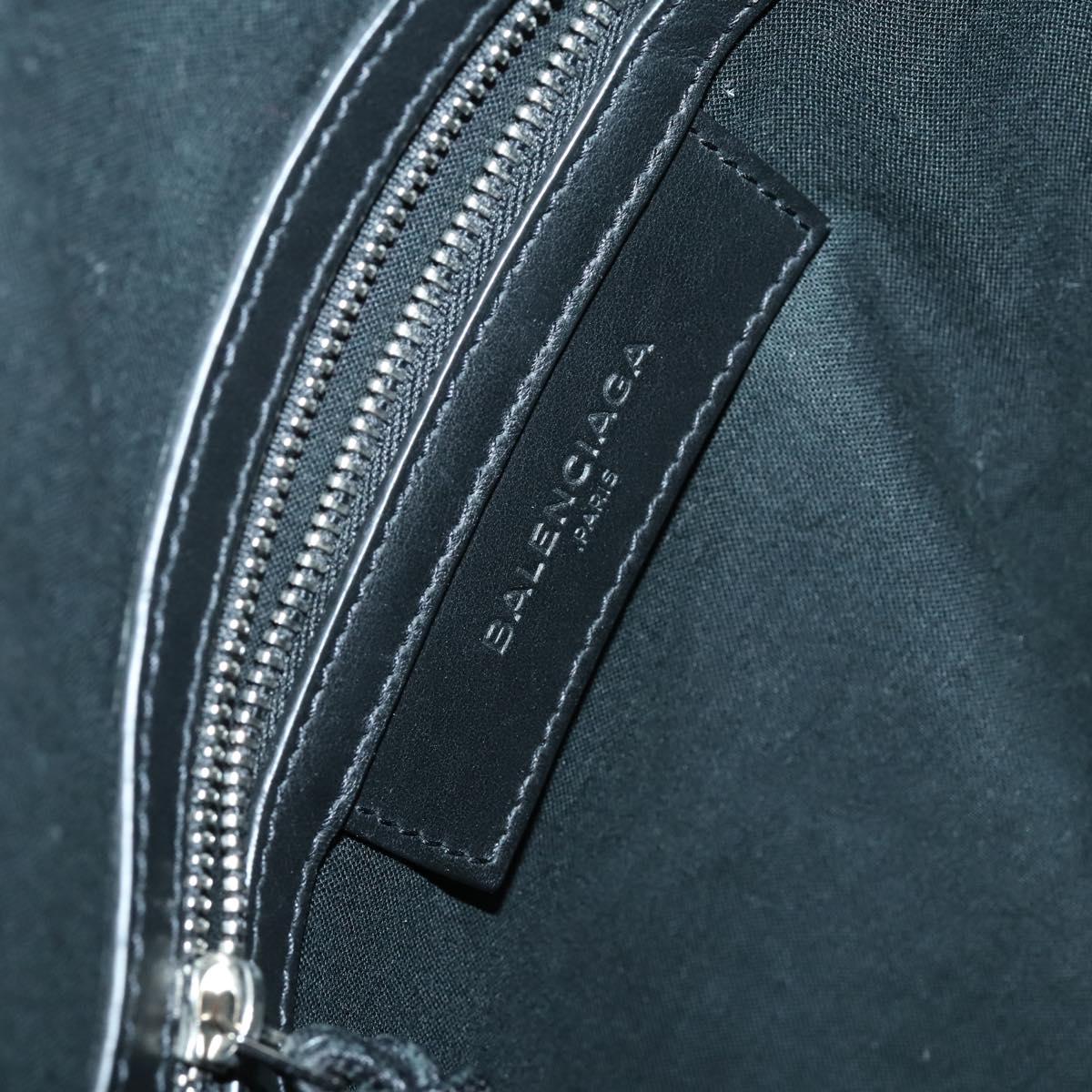 BALENCIAGA Tote Bag Leather Black Auth bs29442