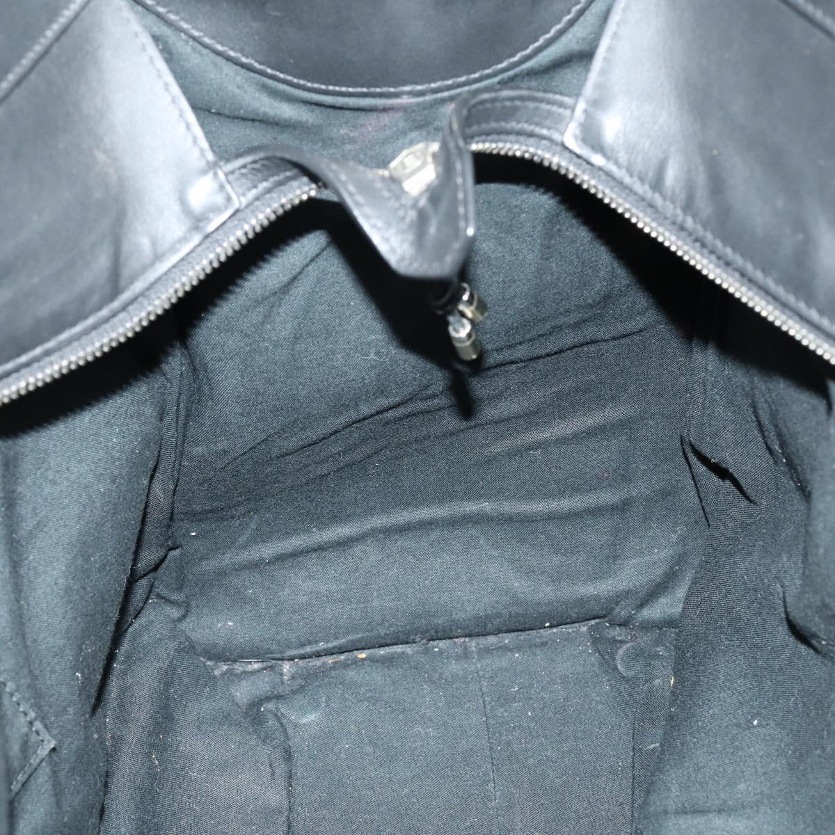 BALENCIAGA Tote Bag Leather Black Auth bs29442