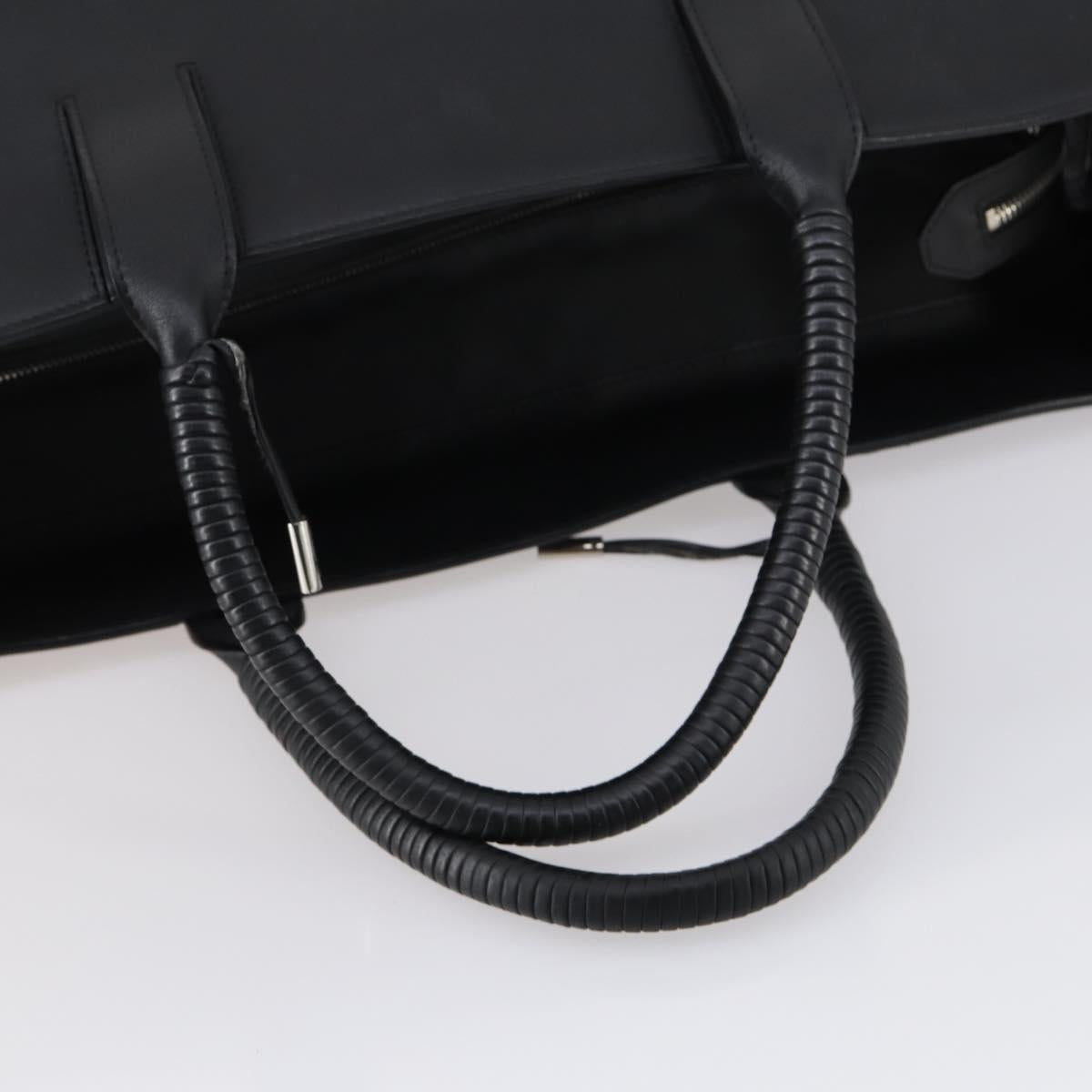 BALENCIAGA Tote Bag Leather Black Auth bs29442