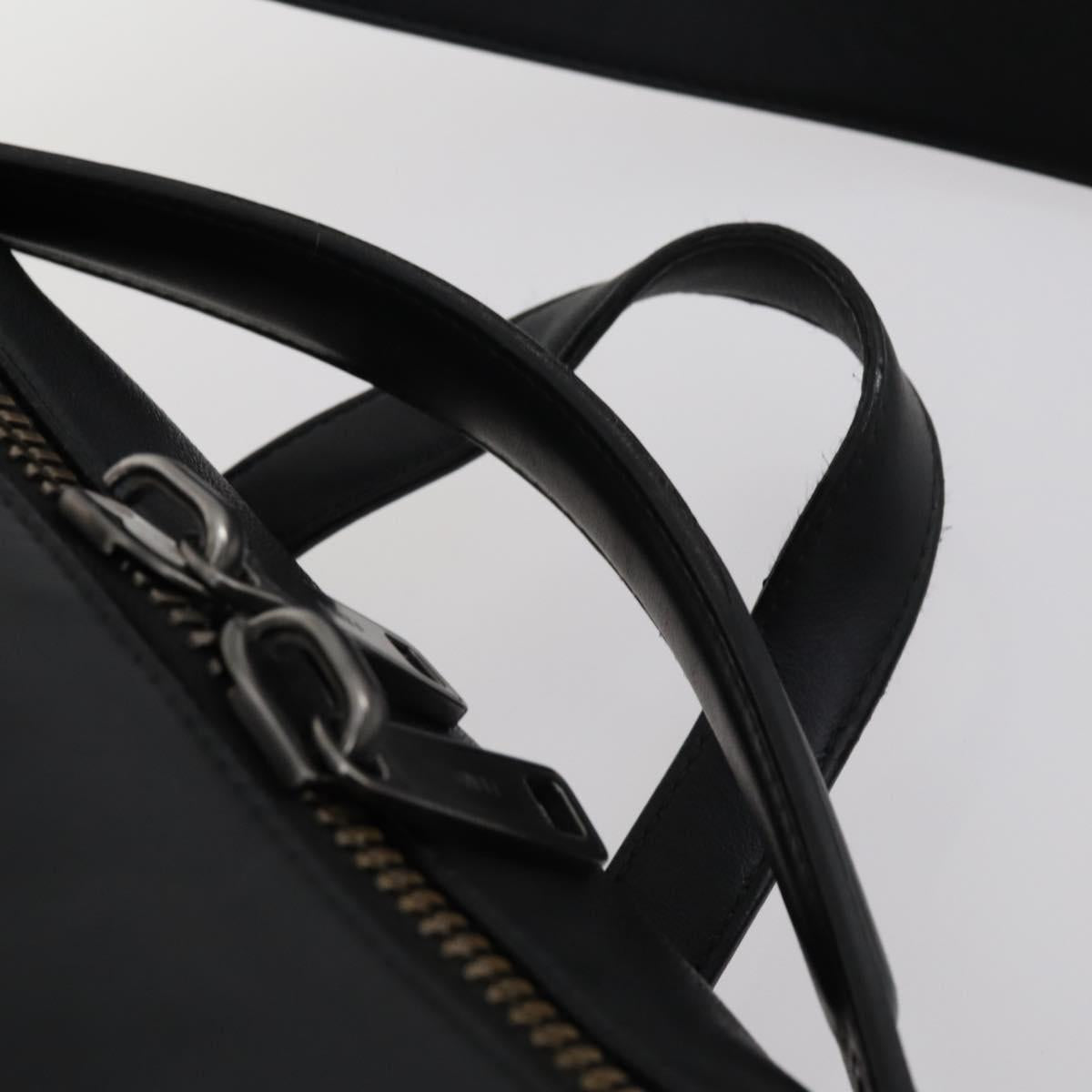 FENDI Hand Bag Leather 2way Black Auth bs29449