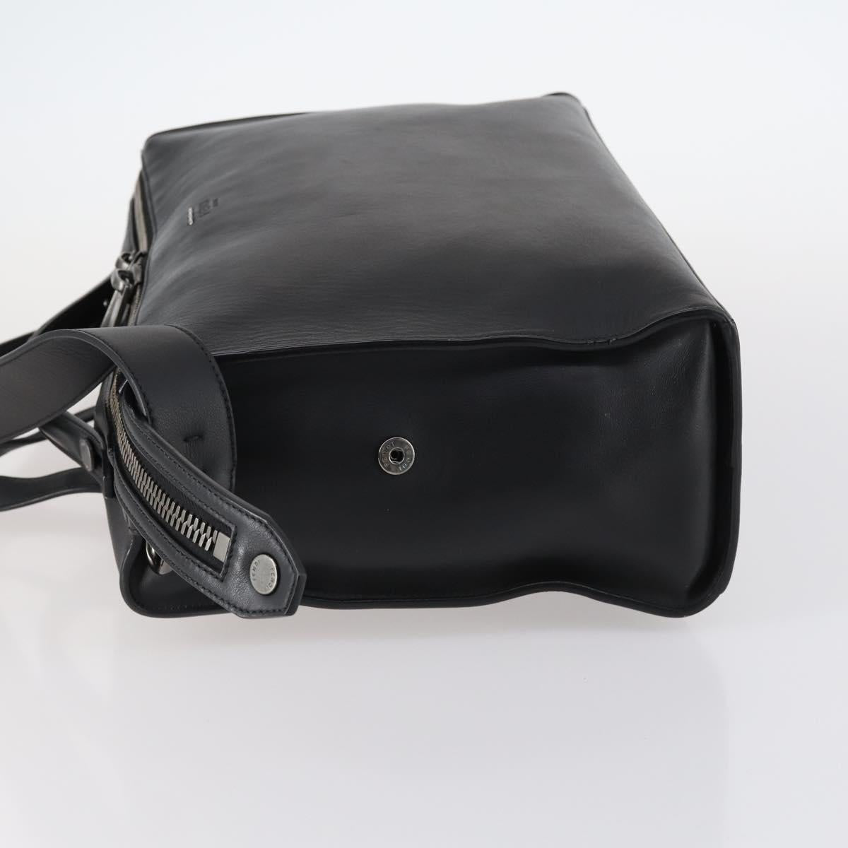 FENDI Hand Bag Leather 2way Black Auth bs29449